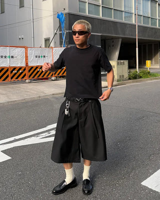 Back-band slacks Bermuda shorts