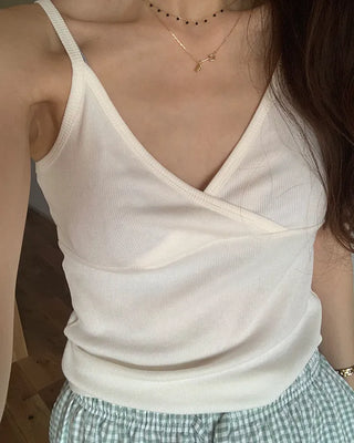 V-neck slit camisole