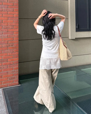 Pintuck Short-Sleeve T-Shirt