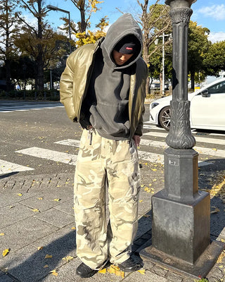 Leather padded jacket