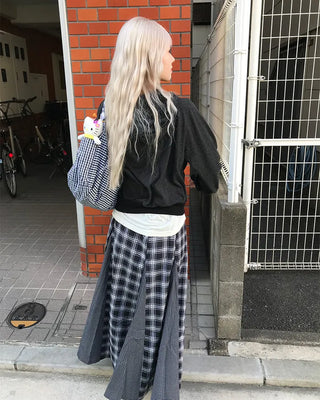 Checked Volume Tote Bag