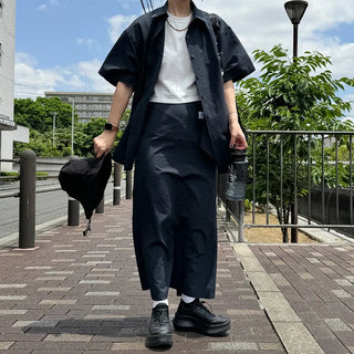Basic Oversized Short-Sleeve Shirt