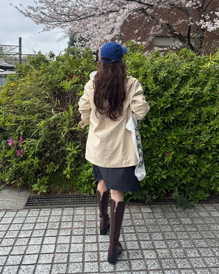 Leather long boots