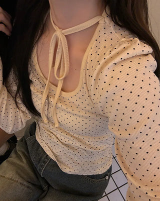 Polka Dot Long Sleeve T-Shirt