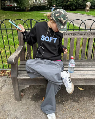 (ORIGINAL) SOFT Lettering Sweatshirt (Fleece-lined)