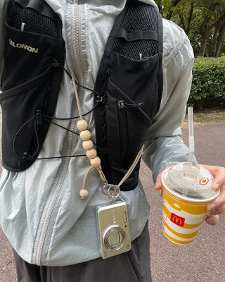 [3rd Re-release] (ORIGINAL) Wood Ball Shoulder Strap (natural)
