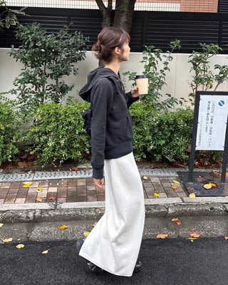 Ribbed long skirt