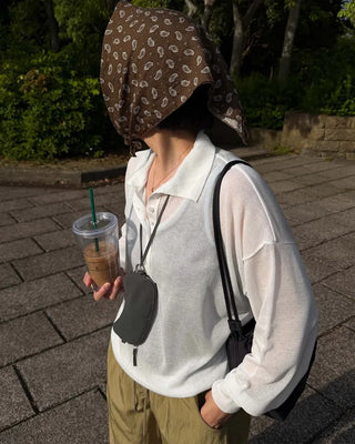 Color Button Summer Knit