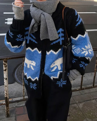 Cowichan wool knit cardigan