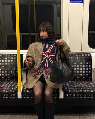 Leather tote bag