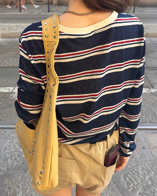 Striped oversized long t-shirt