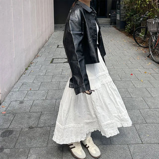 Frilled tiered skirt