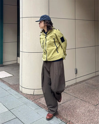 (Unisex) Wrap-design wide-leg slacks