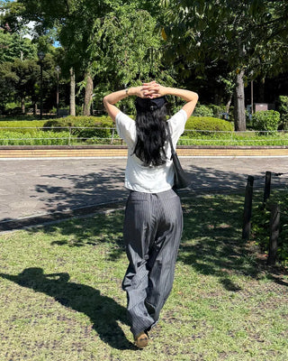 Unisex Double Pintuck Stripe Pants