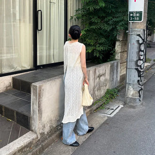 See-through long dress