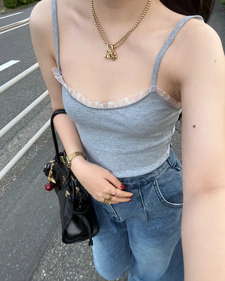 Lace Rib Sleeveless