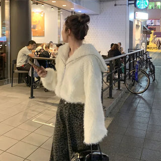 Fur zip jacket
