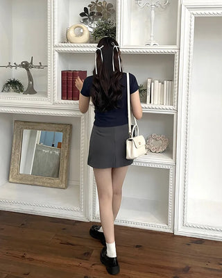 Square top handle tote bag
