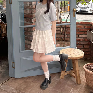 Ribbon Half-Sleeve Knit