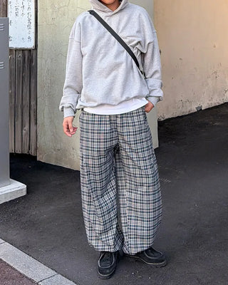 Checked Easy Wide Pants
