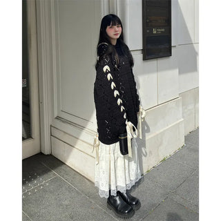 Lace long skirt