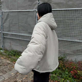 Simple Hooded Padded Jacket