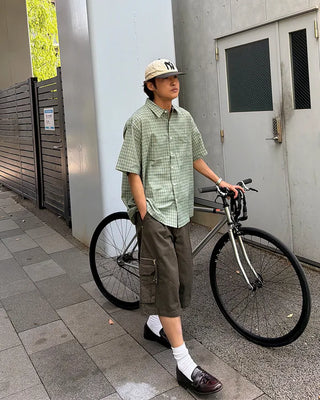 Checkbox Silhouette Half Shirt