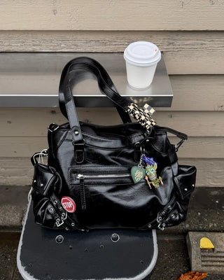 Y2K Leather Shoulder Bag