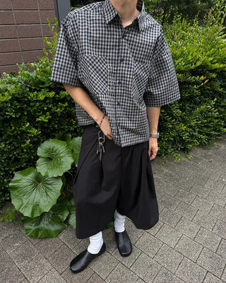 Pintuck Bermuda Shorts
