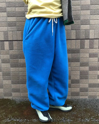 Waist string fleece pants