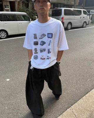 Electronic device print short-sleeved T-shirt