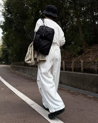 Elastic waist parachute pants