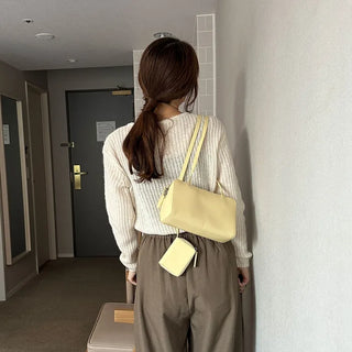 Ribbed long-sleeve wool knit
