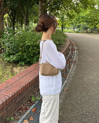 Suede Square Belt Shoulder Bag