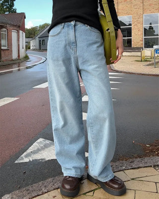 Wide-fit denim pants