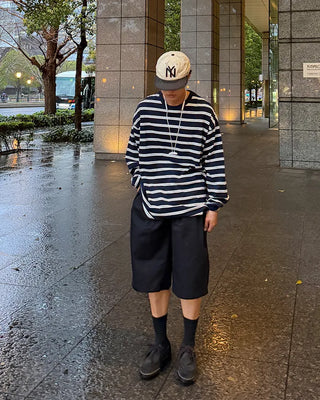 Multi-striped long-sleeved T-shirt