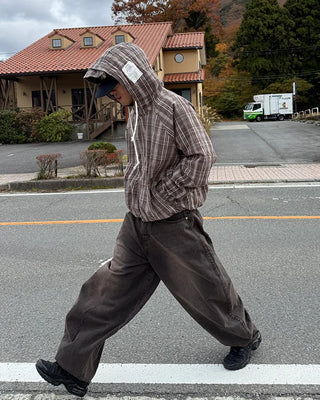 Checkered Anorak Parka