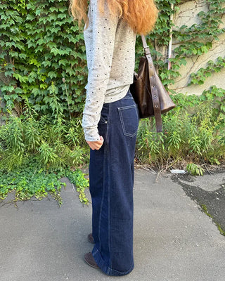 X Wide Side Seam Rigid Denim Pants