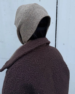 Melange knit wool scarf