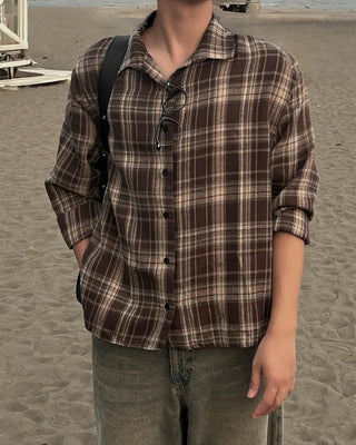 Oversized check shirt
