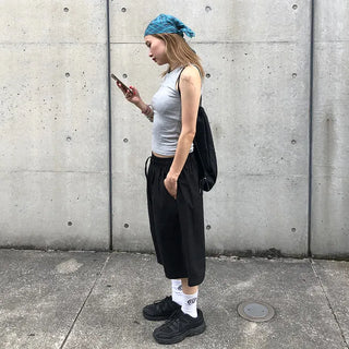 Square check scarf
