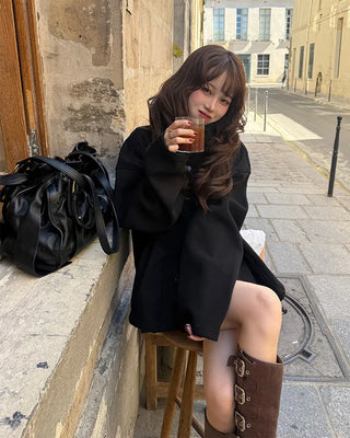 High-neck zip-up blouson