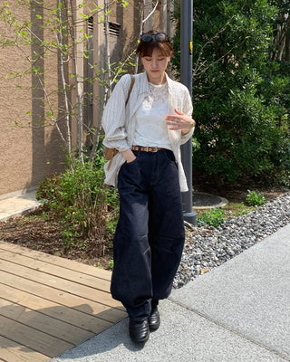 Flower sheer T-shirt
