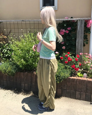 Layered Tencel Half T-Shirt