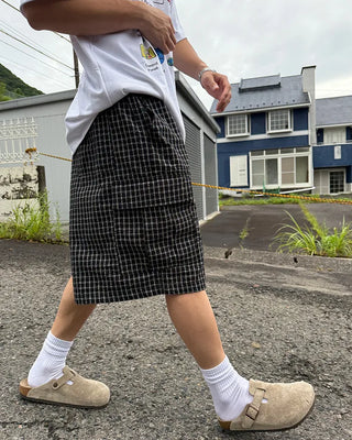 Checked cargo Bermuda shorts