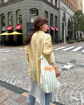 See-through side ribbon shirt