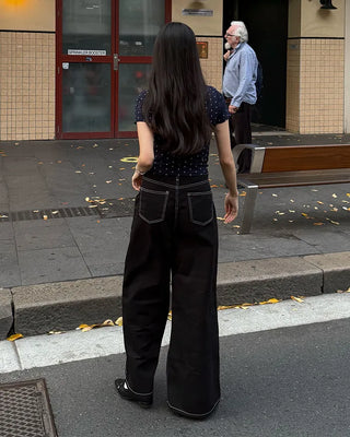 Curved Sage Wide Pants