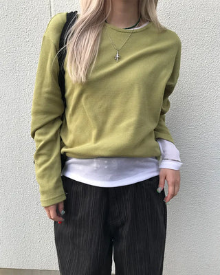 Waffle Crop Long Sleeve