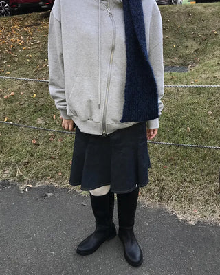 Leather long boots