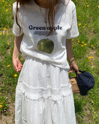 Apple print T-shirt